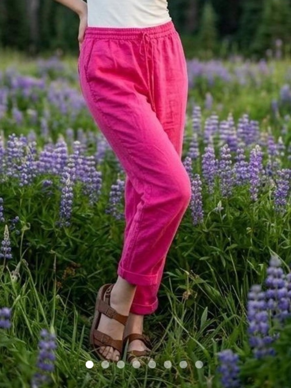 J. Crew Cotton Linen Drawstring Pants Womens 14